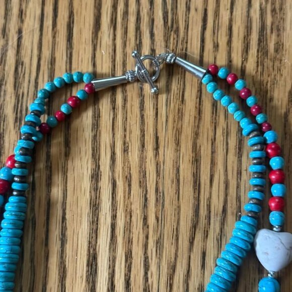 Vibrant turquoise necklace - Picture 2 of 3